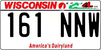 WI license plate 161NNW
