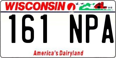 WI license plate 161NPA