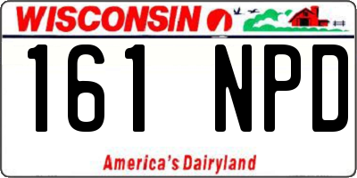 WI license plate 161NPD