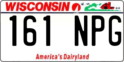 WI license plate 161NPG