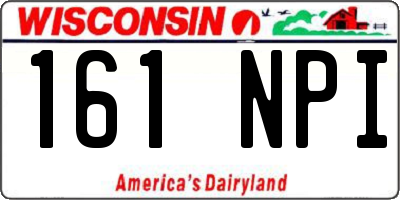 WI license plate 161NPI