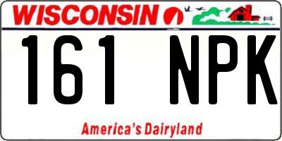 WI license plate 161NPK