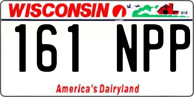 WI license plate 161NPP