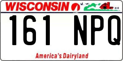 WI license plate 161NPQ