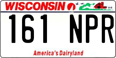 WI license plate 161NPR