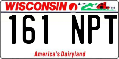 WI license plate 161NPT