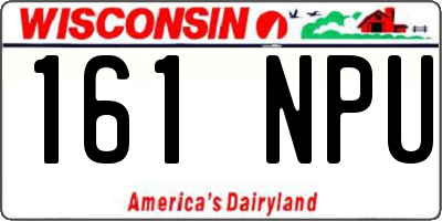 WI license plate 161NPU