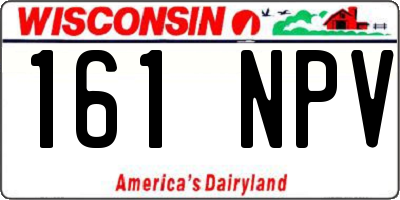 WI license plate 161NPV