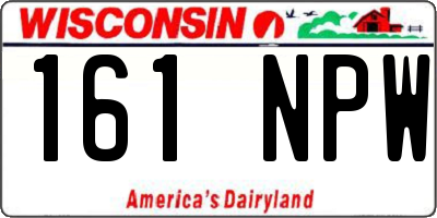 WI license plate 161NPW