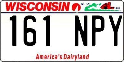 WI license plate 161NPY