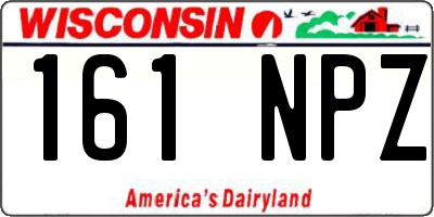 WI license plate 161NPZ