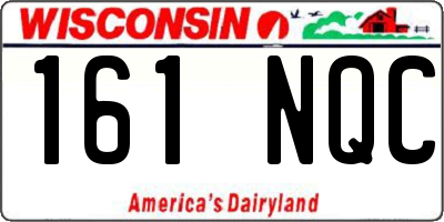 WI license plate 161NQC