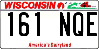 WI license plate 161NQE