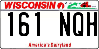 WI license plate 161NQH