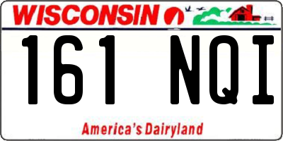 WI license plate 161NQI