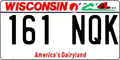 WI license plate 161NQK