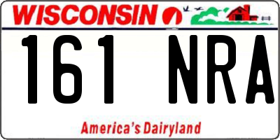 WI license plate 161NRA