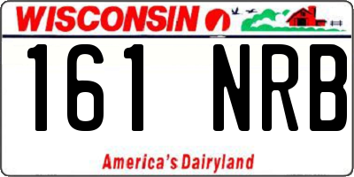 WI license plate 161NRB