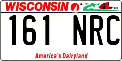 WI license plate 161NRC