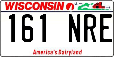WI license plate 161NRE