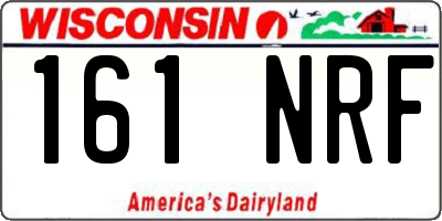 WI license plate 161NRF