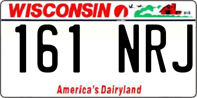 WI license plate 161NRJ