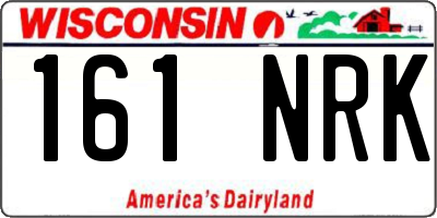 WI license plate 161NRK