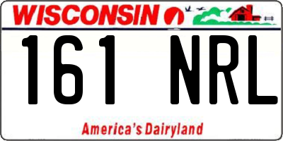 WI license plate 161NRL