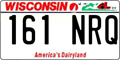 WI license plate 161NRQ