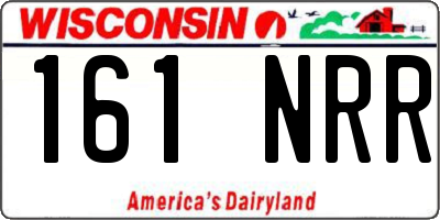 WI license plate 161NRR