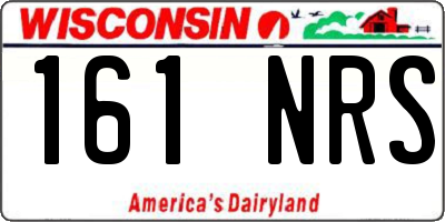 WI license plate 161NRS