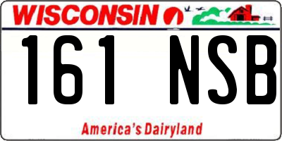 WI license plate 161NSB