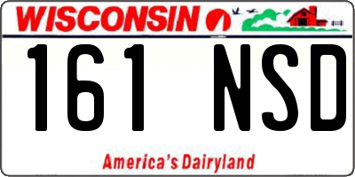 WI license plate 161NSD