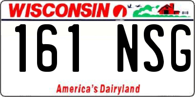 WI license plate 161NSG