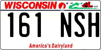 WI license plate 161NSH