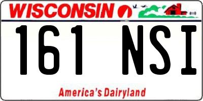 WI license plate 161NSI