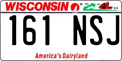 WI license plate 161NSJ