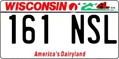 WI license plate 161NSL