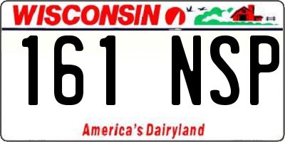 WI license plate 161NSP