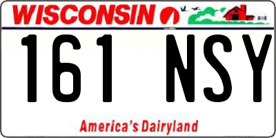 WI license plate 161NSY
