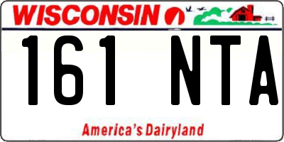 WI license plate 161NTA