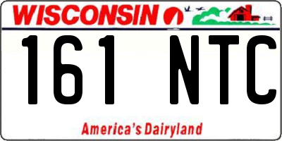 WI license plate 161NTC