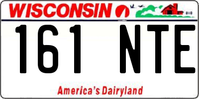 WI license plate 161NTE