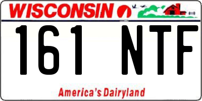 WI license plate 161NTF