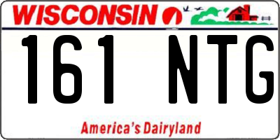 WI license plate 161NTG