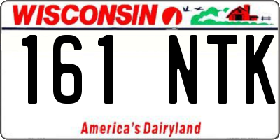 WI license plate 161NTK