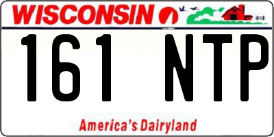 WI license plate 161NTP