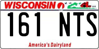 WI license plate 161NTS
