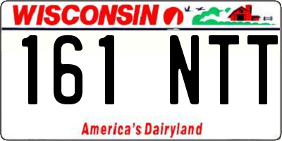 WI license plate 161NTT