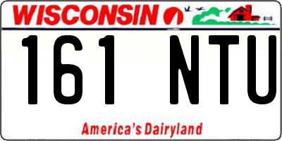 WI license plate 161NTU